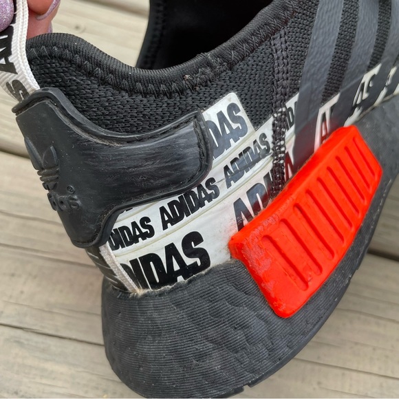 Adidas Boost Black Red NMD_R1 Sneakers size 6.5 - Picture 12 of 16